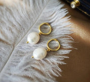 925 Silver Baroque Pearl Earrings