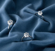 925 Silver Moissanite Diamond Ring