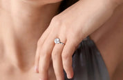 925 Silver Moissanite Diamond Ring