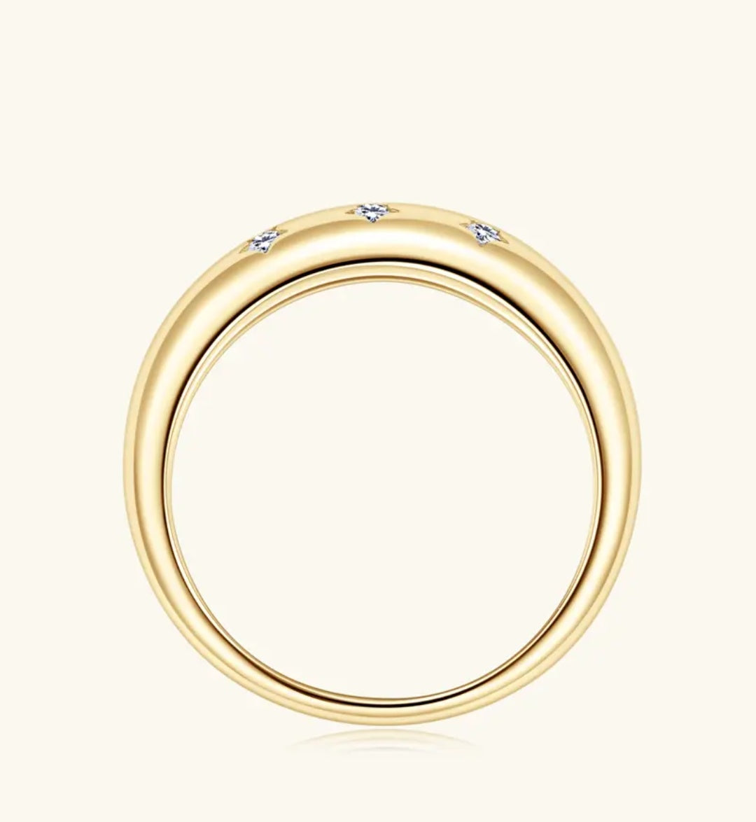 925 Silver 0.1ct 1.5mm Moissanite Diamond Ring