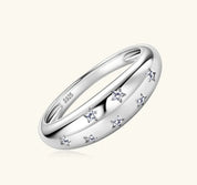 925 Silver 0.1ct 1.5mm Moissanite Diamond Ring
