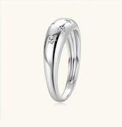 925 Silver 0.1ct 1.5mm Moissanite Diamond Ring