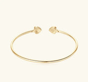 925 Silver Moissanite Heart Cuff Bracelet