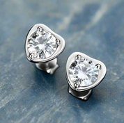 925 Silver 6.5MM 1CT Moissanite Diamond Earrings