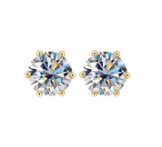925 Silver 5MM 0.5CT Moissanite Stud Diamond Earrings