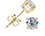 925 Silver 5MM 0.5CT Moissanite Diamond Earrings