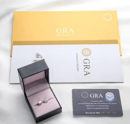 925 Silver 5MM 0.5CT Moissanite Diamond Earrings