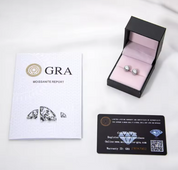 925 Silver 6.5MM 1CT Moissanite Diamond Stud Earrings