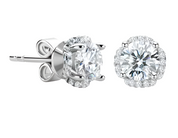 925 Silver Stud 5MM 0.5CT Moissanite Earrings