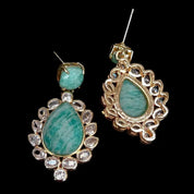 Natural Gemstone Teardrop Dangle Earrings