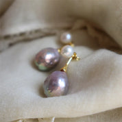 Baroque Pearl Stud Earrings