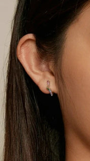 925 Sterling Silver Rainbow Star Earrings