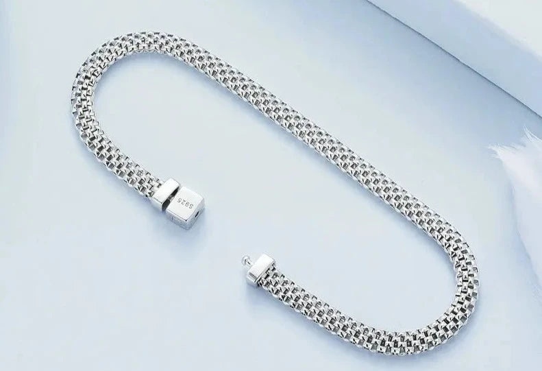 925 Sterling Silver Buckle Bracelet