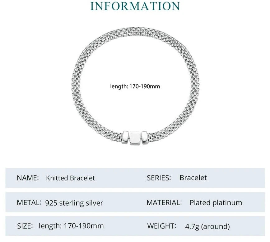 925 Sterling Silver Buckle Bracelet