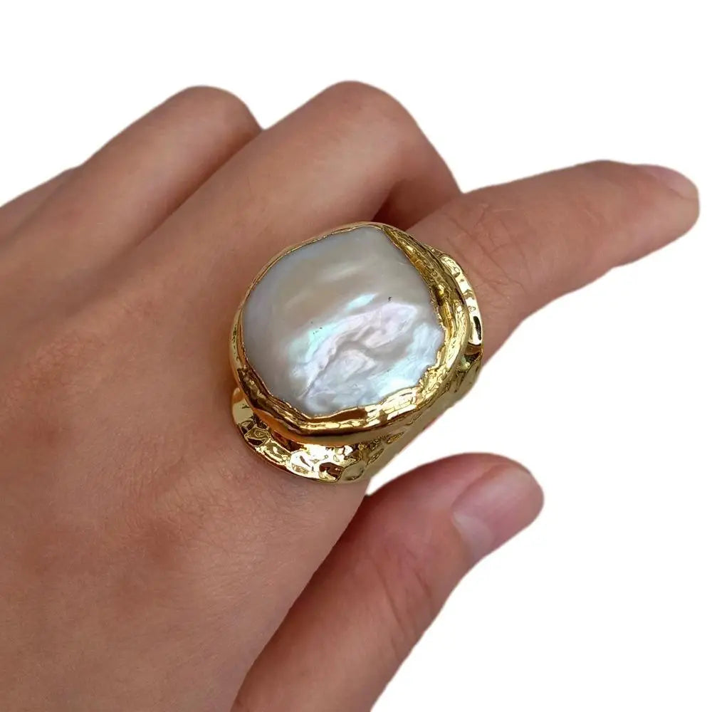 Natural  Baroque Pearl Ring