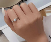 1CT Moissanite Silver Ring
