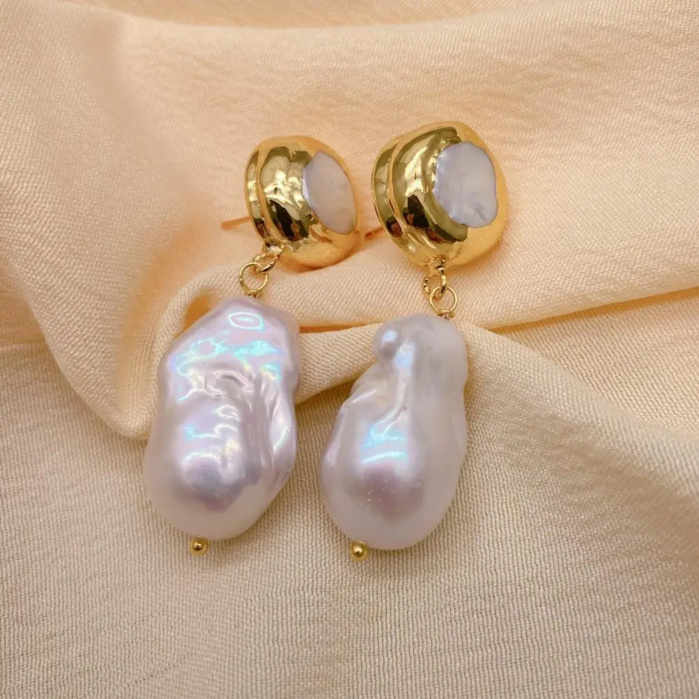 Natural Baroque Pearl Earrings