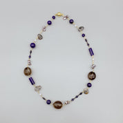 Smoky Quartz & Keshi Pearl Choker