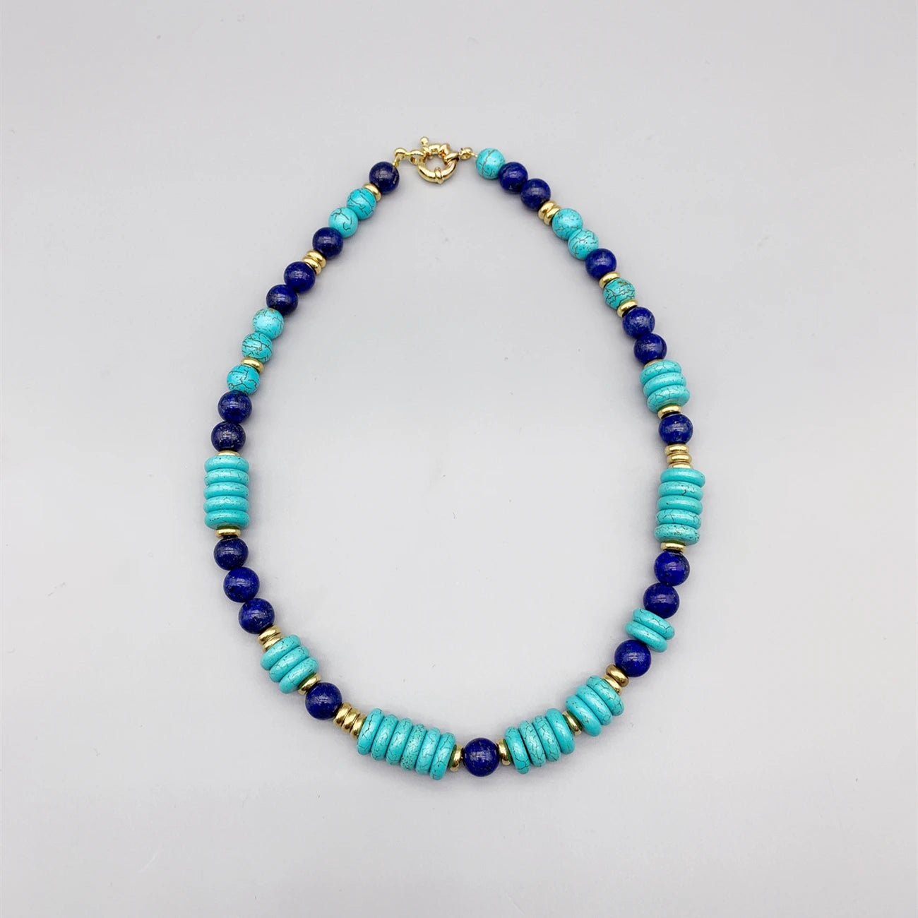 Turquoise & Lapis Choker Necklace