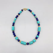 Turquoise & Lapis Choker Necklace