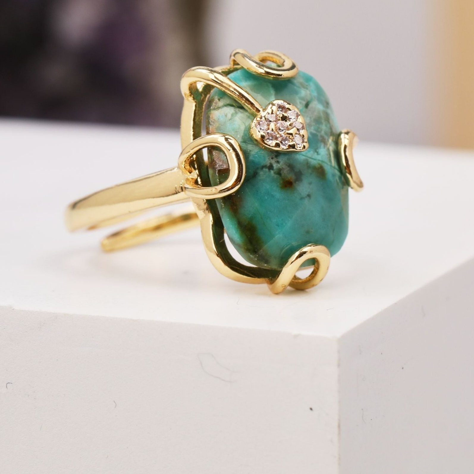 Natural Gemstone Oval  Ring