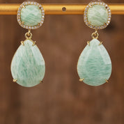 Gemstone Teardrop Earrings