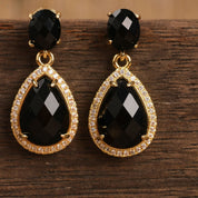 Natural Gemstone Dangle Earrings