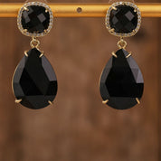 Gemstone Teardrop Earrings