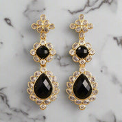 American Diamond & Gemstone Dangle Earrings