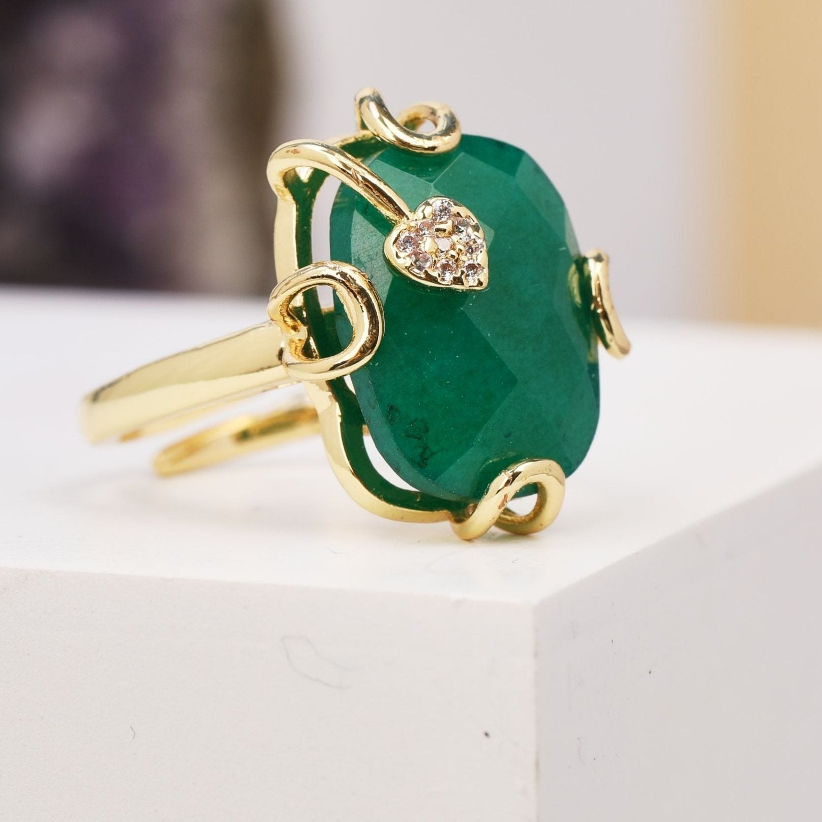 Natural Gemstone Oval  Ring