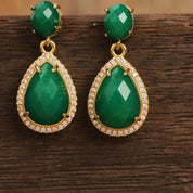 Natural Gemstone Dangle Earrings