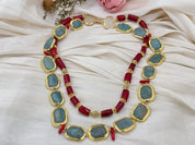 Coral Gemstone Handmade beaded necklace