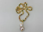 Cultured White Baroque Pearl Pendant
