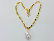 Cultured White Baroque Pearl Pendant