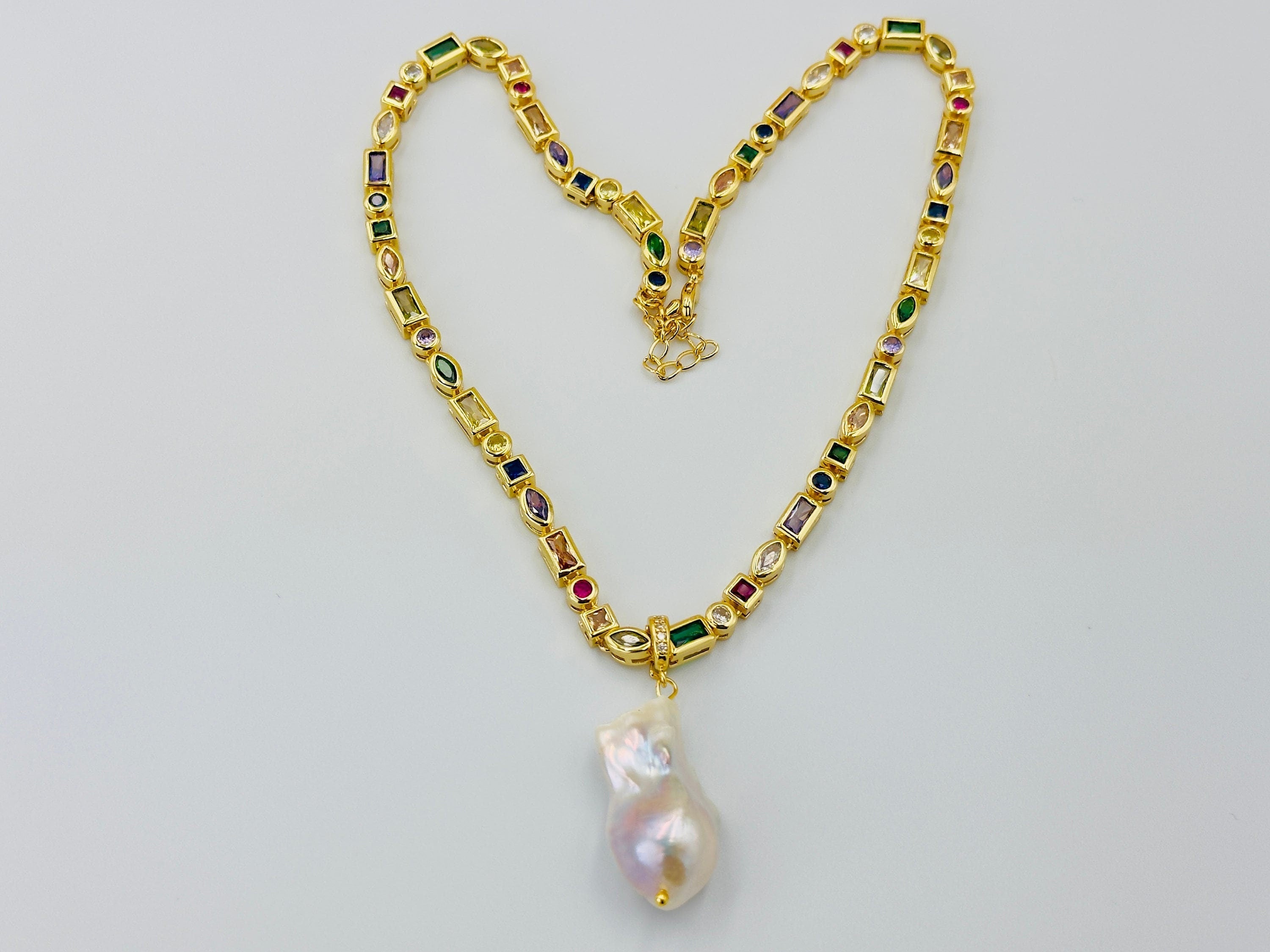 Cultured White Baroque Pearl Pendant