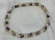 Rose Quartz Gemstone Necklace Set