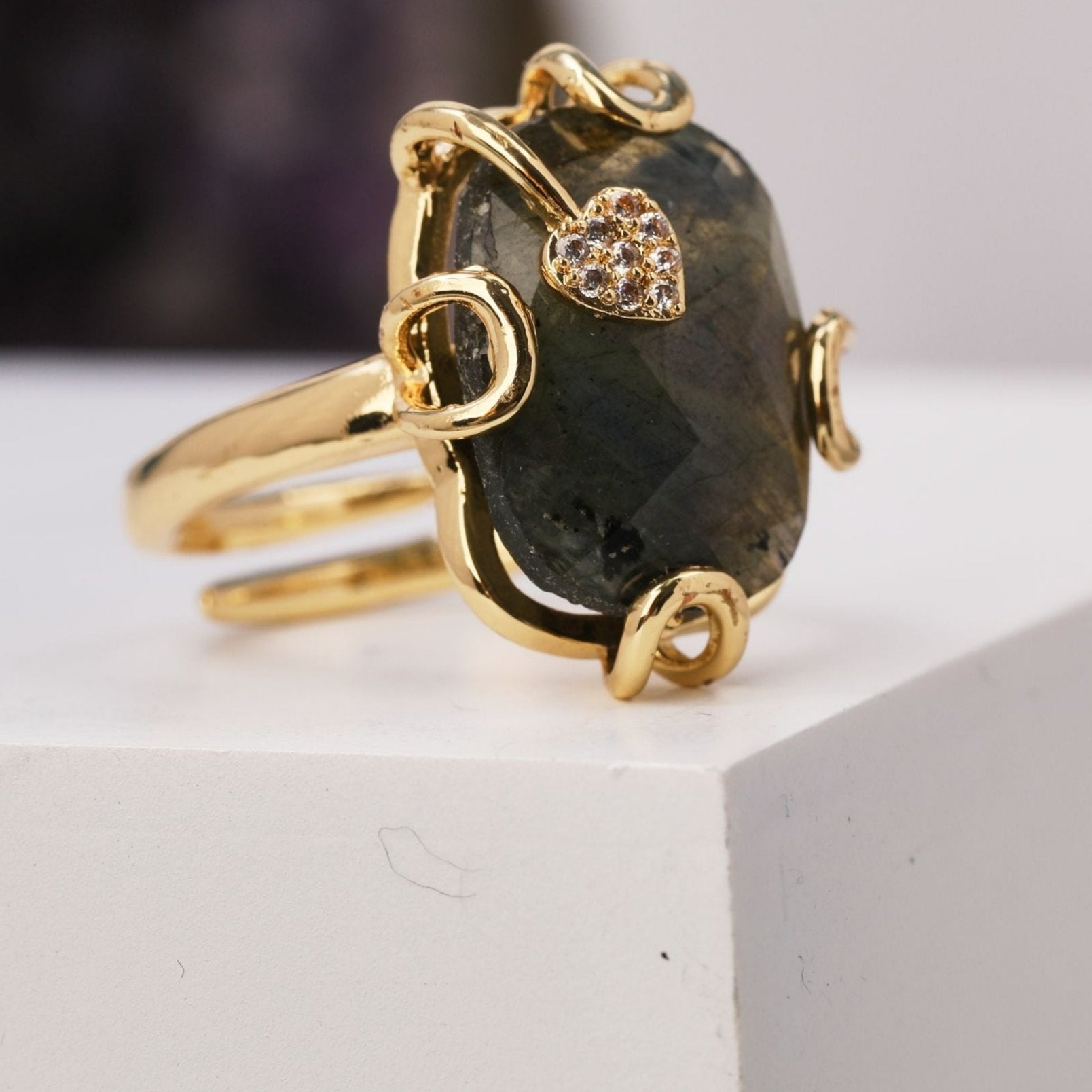 Natural Gemstone Oval  Ring