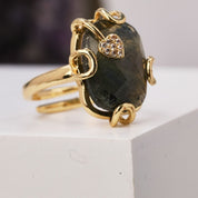 Natural Gemstone Oval  Ring