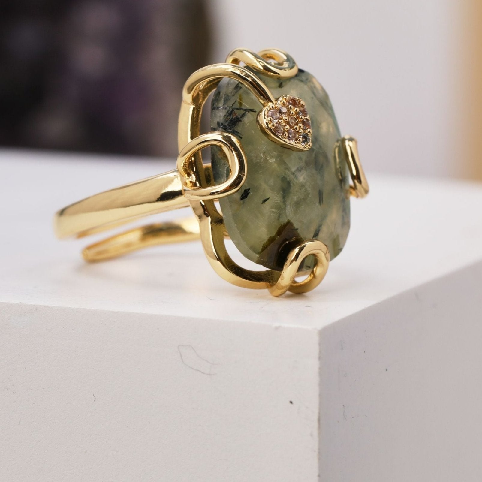 Natural Gemstone Oval  Ring