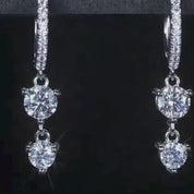925 Silver 5MM 0.5CT Moissanite Diamond Huggie Earrings
