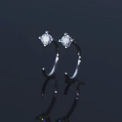 Elegant 925 Silver 3.5MM 0.2CT Moissanite Diamond Hoop Earrings