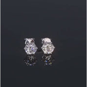 925 Silver 5MM 0.5CT Moissanite Stud Diamond Earrings