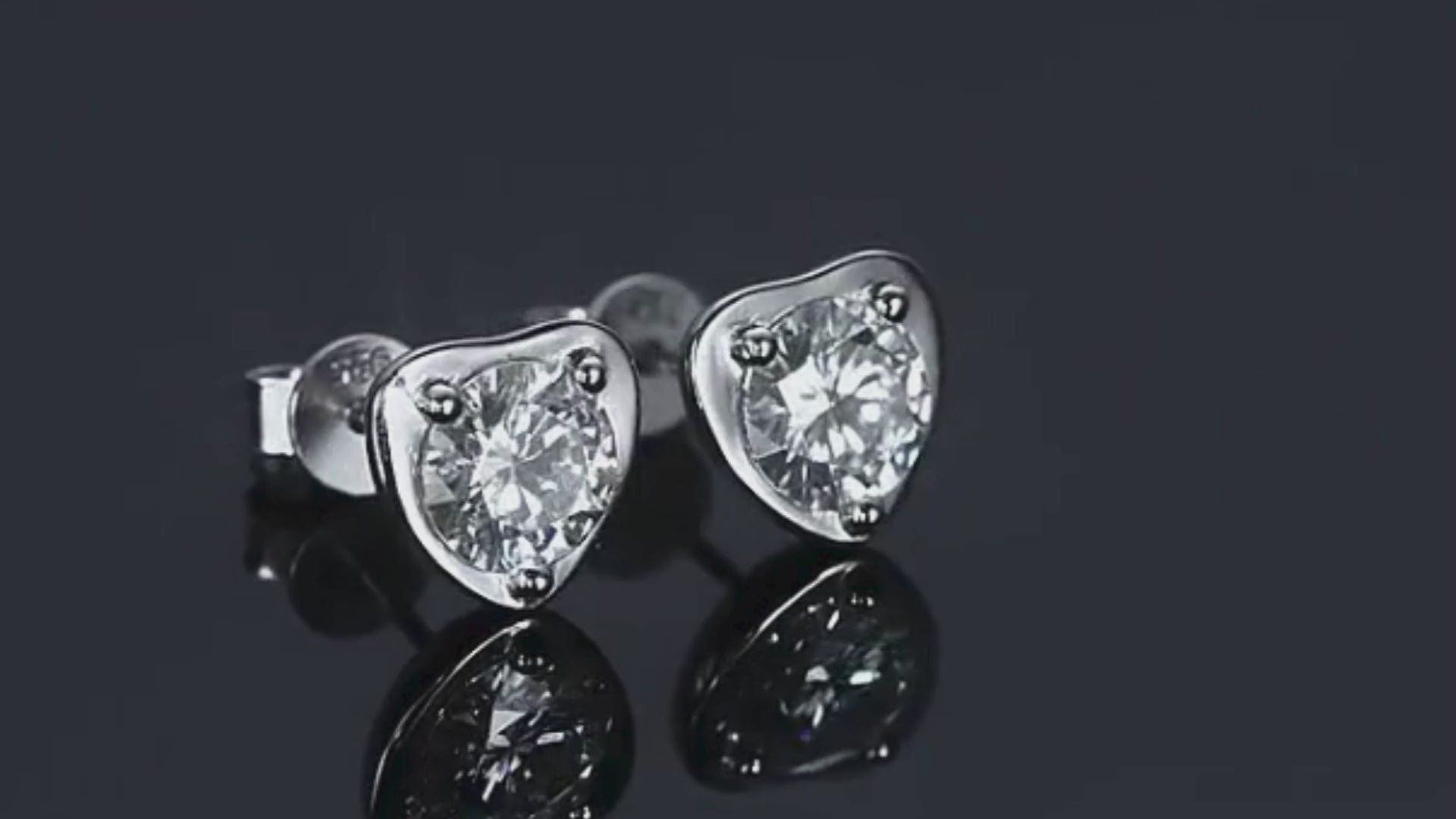925 Silver 6.5MM 1CT Moissanite Diamond Earrings