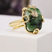Natural Gemstone Oval  Ring