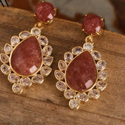 Natural Gemstone Dangle Earrings