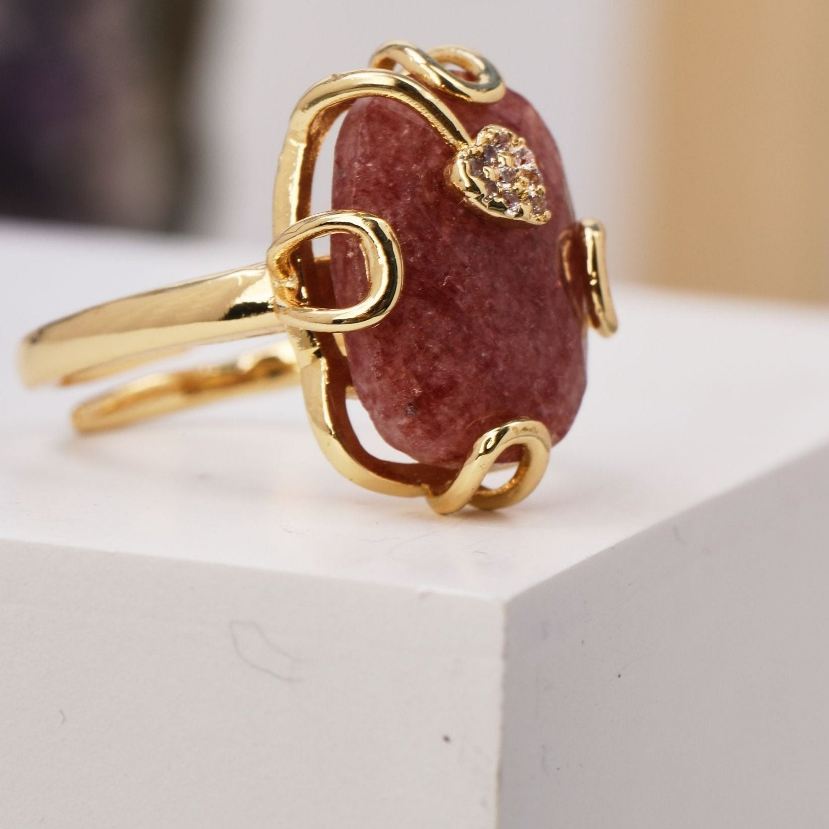 Natural Gemstone Oval  Ring