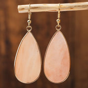 Natural Gemstone Teardrop Earrings