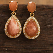 Natural Gemstone Dangle Earrings