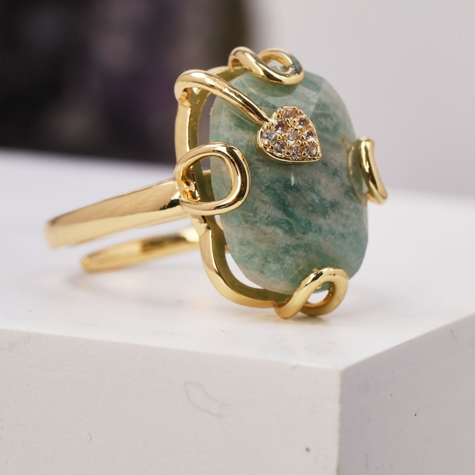 Natural Gemstone Oval  Ring