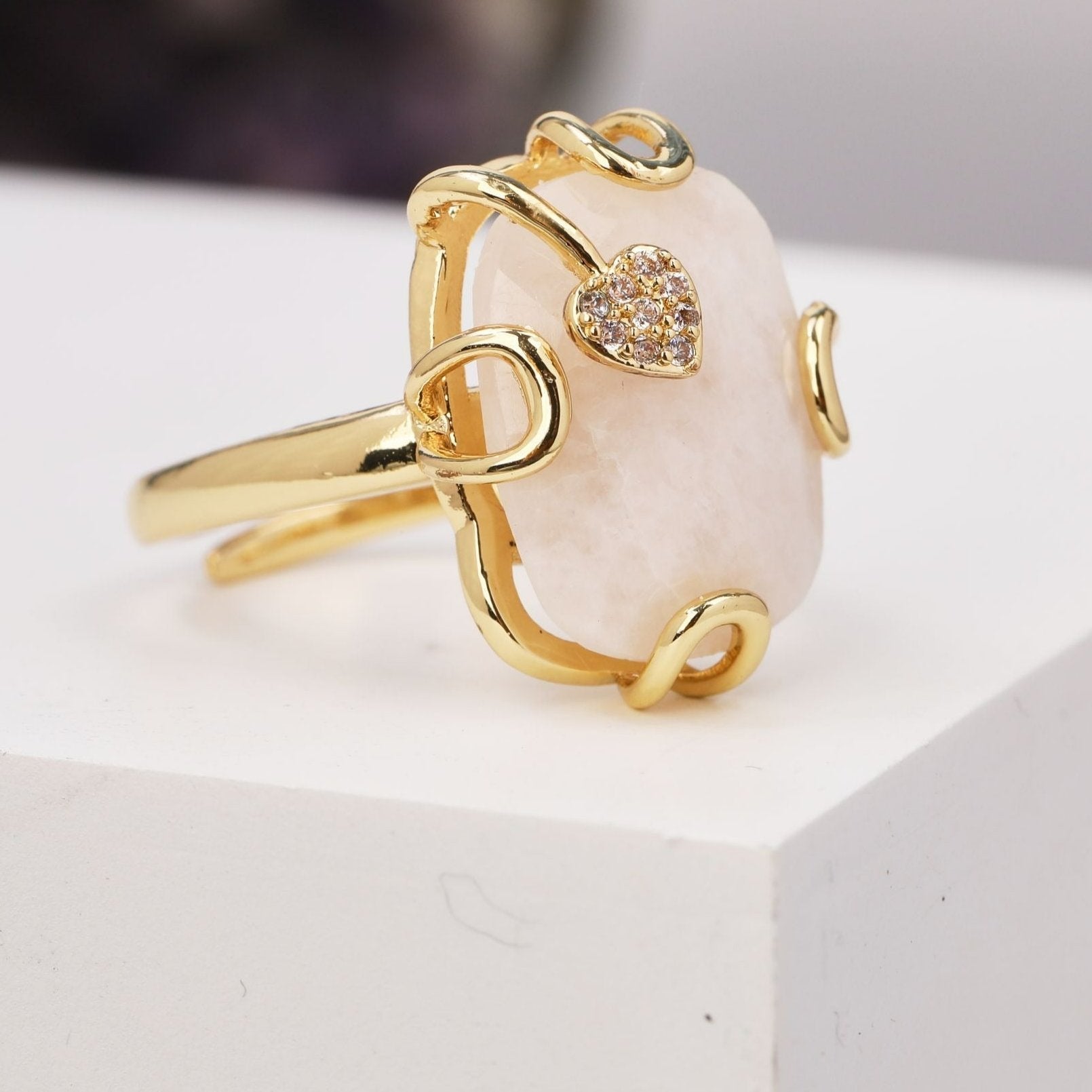 Natural Gemstone Oval  Ring